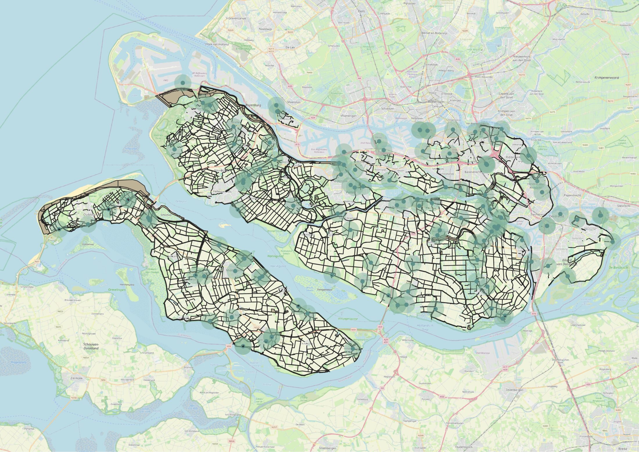 Waar kan Waterschap Hollandse Delta kleinschalige windenergie opwekken op en bij eigen assets, direct voor eigen verbruik en zonder extra druk op het net?